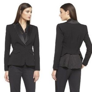 Altuzarra x Target Padded Peplum Tuxedo Black Blazer with Lace Detail Size Large